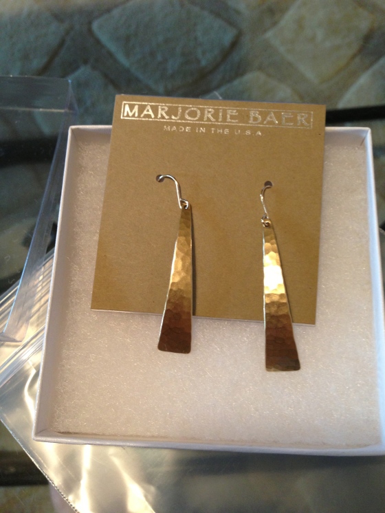 These earrings were a really nice shape and I loved the hammered gold, but I would much rather have paid $18,  rather than $38.