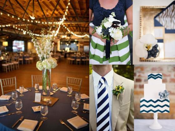 Preppy Navy, Olive, Gold, and Ivory